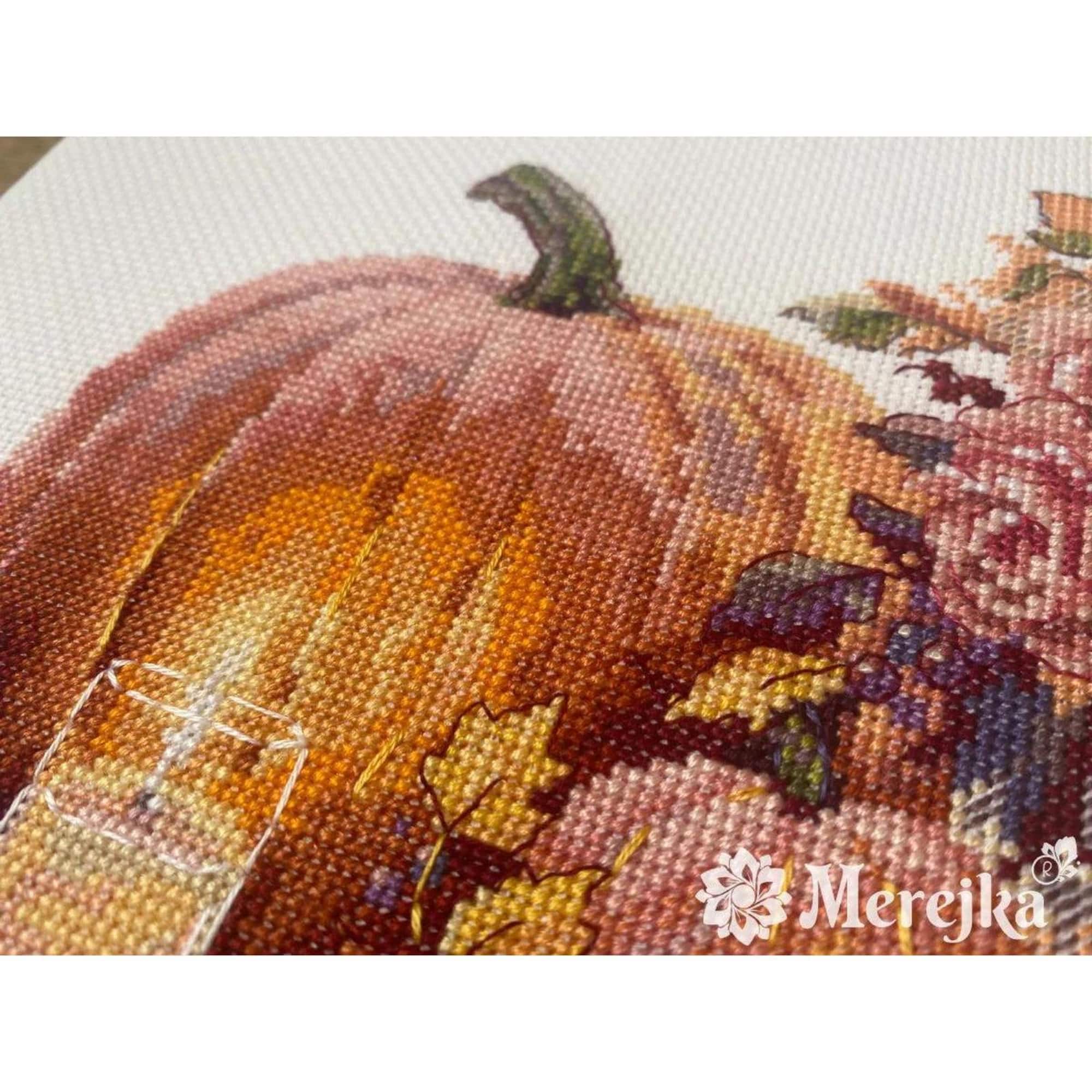 Merejka Still Life with Pumpkins Counted Cross Stitch Kit